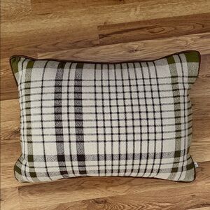 hearth & Hand Plaid Throw Pillow in Green and Brown